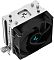 Фото-3 Радиатор охлаждения процессора DeepCool AG300, вид сверху под углом: серебристая верхняя пластина с вырезом и монтажными стойками, чёрная рамка вентилятора сбоку; фото показывает верхнюю часть для понимания посадки и крепления.