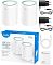 Фото-2 Mesh‑роутер Cudy M1500, комплект 2‑pack: два модуля, два блока питания с евровилкой, коробка с маркировкой AX1500/Model M1500, Ethernet‑кабель и руководство Quick Installation Guide; фото важно для проверки комплектации перед подключением.