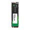 Фото-2 SSD Apacer AS2280Q4L M.2 2280 256 ГБ, вид сверху в вертикальной ориентации: узкая плата с чёрной наклейкой, зелёным нижним полем, белым серийным стикером и монтажным отверстием; изображение показывает полный форм-фактор M.2 2280 для страницы товара.