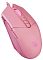 Фото-2 Проводная мышь A4Tech Bloody P91S Pink Activated, вид спереди-слева под углом в розовом цвете; видны боковые кнопки, глянцевые вставки вокруг верхнего блока и светящийся логотип на спинке корпуса. Полезно для страницы товара, потому что показывает боковое управление и форму корпуса.