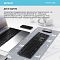 Фото-19 Клавиатура A4Tech FBX50C Grey, крупный план боковой панели; показаны кнопка 2.4G, ползунок питания и разъём USB-C на графитовом торце корпуса. Изображение для страницы товара важно для понимания интерфейсов и органов управления.