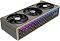 Фото-3 Видеокарта Sapphire Radeon RX 9070 NITRO+, боковой ракурс: три вентилятора сверху, решётчатая боковая вставка с подсветкой фиолетово-синего цвета и маркировкой Radeon; для страницы товара это важно, чтобы увидеть боковой дизайн и подсвечиваемую панель.