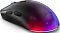 Фото-14 Игровая беспроводная мышь Lenovo Legion M410 Wireless RGB Gaming, вид слева сзади; показаны две боковые кнопки, матовая поверхность корпуса и RGB-подсветка по нижней кромке, чёрный цвет, фото раскрывает расположение боковых элементов управления для карточки товара