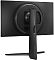Фото-8 Монитор LG 24GS65F-B 23,8", ракурс 3/4 сзади: круглый узел крепления, стойка и основание, виден блок разъёмов на задней панели; белый фон; важно — показывает доступ к разъёмам и форму корпуса.