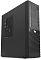 Фото-9 Настольный компьютер iRU 310SC SFF 2139983, крупный план правой части передней панели. На фото показаны круглая кнопка питания, аудиоразъём, USB-C, USB 3.0, два USB 2.0 и логотип iRU на чёрной панели с вертикальной текстурой. Изображение важно для страницы товара, потому что показывает детали фронтальных интерфейсов системного блока.