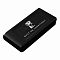 Фото-2 Внешний SSD Kingston XS1000, чёрный &mdash; ракурс под углом; видна верхняя панель с маркировкой и объёмный корпус со скруглёнными гранями; фото для понимания формы и толщины устройства на странице товара.