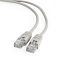 Фото-2 Патч-корд Cablexpert PP12-50M UTP Cat 5e 50 м, серый, крупный план двух коннекторов RJ45 спереди; видны восемь контактов, защёлки и литые хвостовики. Для страницы товара важно показать форму штекеров и исполнение кабеля.