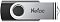 Фото-1 USB-накопитель Netac U505 16 ГБ NT03U505N-016G-32BK; корпус показан спереди на светлом фоне. Видны серебристая поворотная скоба, черный внутренний корпус, круглый шарнир и логотип Netac. Фото важно для страницы, потому что показывает поворотную конструкцию корпуса.