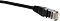 Фото-5 Патч-корд Lanmaster UTP Cat 5e TWT-45-45-0.3-BK, чёрный, 0,3 м — крупный план коннектора RJ45 спереди; видны прозрачный носик штекера, ряд контактных пинов и чёрный корпус колпачка. Изображение помогает рассмотреть оконцовку на странице товара.