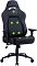 Фото-1 Кресло для геймеров CACTUS с вибромассажем чёрный, эко.кожа, CS-CHR-130-M
