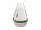 Фото-6 Ламинатор Office Kit L2307G, вид сверху с торца: логотип Office Kit на белой панели, зелёная окантовка по периметру, округлая форма корпуса. Контекст: предметное фото на белом фоне. Важно для страницы: показывает маркировку бренда и форму корпуса.