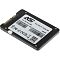 Фото-5 SSD AGI AI238 2.5 256 ГБ, вид сзади под углом: чёрный корпус 2.5 дюйма с белой сервисной наклейкой, золотистыми крепёжными втулками и SATA-разъёмами на торце; изображение помогает увидеть заднюю сторону корпуса и интерфейс на странице товара.