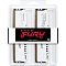 Фото-4 Комплект памяти Kingston FURY Beast White XMP KF552C40BWK4/128, фото двух модулей в прозрачной блистерной упаковке; видны белые радиаторы и бумажная обечайка Kingston FURY по центру. Изображение показывает упаковку товара и вид комплекта при продаже.