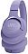 Фото-7 Гарнитура JBL Tune 720BT Purple, вид под углом на сложенную конструкцию; показаны одна чашка с амбушюром изнутри, другая снаружи, складные шарниры и мягкая внутренняя подушка оголовья; фото важно для страницы товара как демонстрация поворота чашек.