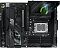 Фото-1 Материнская плата ASUS ROG Strix Z890-F Gaming WiFi &mdash; вид сверху: сокет LGA1851, четыре слота DDR5, массивные чёрные радиаторы и кожухи, декоративный экран/панель с надписью STRIX и зона M.2 под длинным кожухом; показывает компоновку и охлаждение на странице товара.