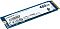 Фото-2 SSD Kingston DC2000B SEDC2000BM8/480G, диагональный вид лицевой стороны: видны синяя плата, белая наклейка с обозначением 480 GB, маркировка DC2000B и золотистый разъём на торце; изображение помогает оценить форм-фактор и расположение элементов.