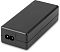 Фото-8 PoE-инжектор Digma DNP30W24GTBP, вид со стороны разъёма питания: гнездо IEC C8 на торце, чёрный корпус. Показывает тип подключения к электросети.