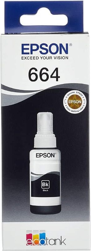Фото-1 Chernila epson 664 struynyy чёрный 400ml c13t664198, общий вид; корпус аксессуара и основные элементы показаны для страницы товара. Описание фиксирует видимые элементы, чтобы изображение соответствовало теме страницы товара.
