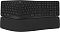Фото-2 Клавиатура Logitech K860 чёрная, вид сбоку, изогнутая конструкция клавиш и широкая подставка под руки для снижения напряжения