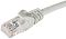 Фото-2 Патч-корд IEK UTP Cat 5e PC01-C5EUL-1M, серый, 1 м — крупный план одного коннектора RJ45; видны прозрачный корпус, цветовая раскладка жил и литой серый колпачок с разгрузкой изгиба. Изображение показывает детали подключения для страницы товара.