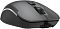 Фото-7 Проводная мышь A4Tech Fstyler FM26 USB Smoky Grey, вид спереди-слева под углом в тёмно-сером цвете; на фото видны колесо прокрутки, центральная кнопка и скошенная передняя часть корпуса с кабельным вводом. Подходит для страницы товара, потому что показывает форму носовой части и верхнюю панель.
