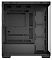 Фото-4 Корпус Deepcool CG580 Midi Tower, чёрный, вид слева на странице товара: открытое шасси с посадочным местом под материнскую плату, справа три вертикальные зоны перфорации под вентиляторы, снизу закрытый кожух блока питания; важно для понимания внутренней компоновки корпуса.