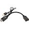 Фото-1 Видео кабель vcom HDMI (M) + USB Type A (M) -&gt; DisplayPort (F) 0.15 м, CG599E-0.15M