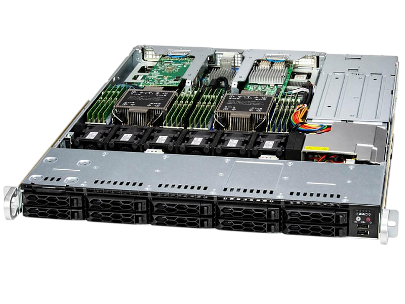 Фото Серверная платформа Supermicro SuperServer 121C-TN10R 10x2.5" Rack 1U, SYS-121C-TN10R (bundle10)