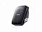 Фото-3 USB-хаб TP-Link UH400, вид сбоку; встроенный кабель с разъёмом USB-A выведен из корпуса, на крышке видна перфорация и логотип; чёрный.