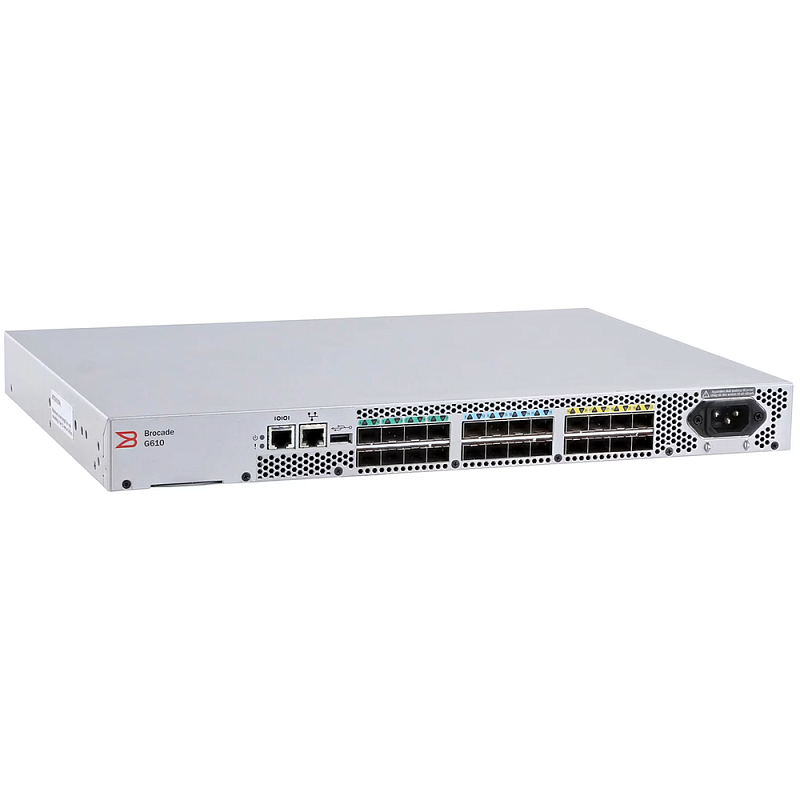 Фото Коммутатор Brocade G610 Fibre Channel Управляемый 24-ports, BR-G610-8-16G-0_CR