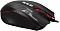 Фото-12 Комплект A4Tech Bloody B1700/B140N — мышь Bloody, вид сбоку: чёрный корпус с красными акцентами, видны верхние кнопки и колесо, провод у передней части; ракурс показывает форму корпуса и расположение элементов мыши из комплекта.