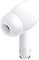 Фото-9 Беспроводной наушник Xiaomi Buds 8 Lite, белый, крупный план рабочей стороны; видны силиконовая амбушюра, звуковод, ножка и маркировка правого канала с отверстиями микрофона; изображение важно для страницы товара, чтобы показать форму одного наушника и его детали.