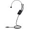 Фото-2 Гарнитура Yealink UH35 Mono UC USB, чёрная, общий вид с кабелем. Показаны одинарная чашка, длинная штанга микрофона, провод с разъёмом USB и компактная форма оголовья, что помогает показать проводное подключение и формат моногарнитуры на странице товара.