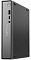 Фото-2 Неттоп Lenovo ThinkCentre Neo 50q G5 13B9S09900, вид спереди справа; чёрный mini PC с плоскими боковыми стенками, вертикальной передней панелью, кнопкой питания, USB Type-C, USB Type-A и аудиоразъёмом; для страницы товара показывает толщину корпуса и размещение портов на фасаде.