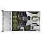 Фото-8 Серверная платформа ASUS RS521A-E12 RS12U (90SF03X1-M000C0), вид сверху со снятой крышкой: отсеки/направляющие с жёлтыми фиксаторами, зоны под плату и корзины, кабельная укладка; важно для понимания внутренней архитектуры шасси и обслуживания.