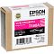 Фото-2 Упаковка картриджа Epson T580A Vivid Magenta 80 мл, фронтальный вид; коричневая коробка с белой этикеткой, пурпурным блоком Vivid Magenta, маркировкой T580A, штрихкодом и указанием Epson UltraChrome K3 Ink. Фото помогает проверить модель, цвет и объём расходника на странице товара.