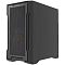 Фото-3 Корпус для ПК Powercase Mistral Micro X3B ARGB, вид сбоку-сзади: чёрная глухая боковая стенка и фронтальная сетчатая панель, видны опорные ножки. Это помогает оценить внешний вид корпуса без прозрачной панели и общую форму корпуса.