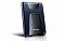 Фото-2 Внешний HDD ADATA HD650 2TB, вид сбоку под углом; утолщённый корпус с защитными боковыми накладками, центральная карбоновая вставка и логотип ADATA на лицевой стороне