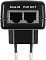 Фото-4 PoE-инжектор Osnovo Midspan-1/151GA, крупный план лицевой стороны; два RJ45 с подписями Data IN и PoE OUT, видна маркировка на панели, чёрный корпус; важно для понимания, куда подключать вход Ethernet и выход PoE.