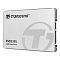 Фото-5 SSD Transcend SSD220S TS480GSSD220S 480GB, вид спереди справа. Видны лицевая панель, правый торец корпуса и боковые SATA-разъёмы, корпус серебристый. Фото важно для понимания расположения интерфейсов.