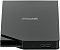 Фото-6 Внешний HDD Silicon Power Stream S03 1TB, крупный план торца; разъём Micro-B USB 3.0 рядом с тиснёным значком USB, чёрный корпус с диагональным срезом угла