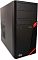 Фото-5 Настольный компьютер iRU Planio 310H6SM, вид спереди слева с обзором боковой панели. На фото чёрный корпус midi tower, перфорация на левой стенке, фронтальные USB и аудиоразъёмы, а также красные вставки на передней решётке. Такой кадр важен для страницы товара, потому что показывает вентиляционные элементы и глубину корпуса.