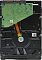 Фото-2 Жёсткий диск Seagate IronWolf ST4000VN006 3.5" 4 ТБ &mdash; вид снизу: зелёная плата электроники, оранжевый шлейф к узлу шпинделя, чёрное основание и винты; на белом фоне для понимания компоновки платы.