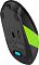 Фото-10 Беспроводная мышь A4Tech Fstyler FG10CS Air Sports Green, вид снизу; на фото симметричная нижняя панель, центральный сенсор, переключатель питания и синий USB-ресивер в заднем отсеке; изображение важно для страницы товара как показ нижних элементов и подключения.