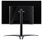 Фото-3 Монитор Acer Predator X27U, вид сзади на белом фоне; чёрная задняя панель с текстурированной вставкой слева, центральное крепление стойки и широкое V‑образное основание; важно для страницы — показывает задний дизайн и конструкцию корпуса.