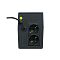 Фото-3 ИБП Powerman Back Pro 650, задняя панель; две розетки Schuko, входной кабель слева и автоматический предохранитель на чёрной тыльной стороне; изображение важно для просмотра выходов питания.