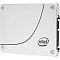 Фото-5 SSD Intel D3-S4620 2.5, вид сверху под углом с торца; серебристый корпус с логотипом Intel, четыре крепёжных винта и видимый боковой профиль накопителя; изображение важно для страницы товара, потому что показывает толщину корпуса и исполнение форм-фактора 2.5.