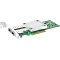 Фото-2 Сетевая карта LR‑LINK (Intel X710) с 2 SFP, вид под углом; два порта SFP на планке и крупный белый радиатор с частыми ребрами, справа видны микросхемы и элементы питания; на белом фоне для понимания высоты радиатора и расположения портов на странице товара.