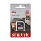 Фото-2 Карта памяти SanDisk Ultra SDXC 256GB SDSDUNR-256G-GN3IN, фронтальный вид блистерной упаковки; серая подложка с изображением камеры, карта видна в прозрачном окне, выделены 256GB и 100 MB/s; показывает товар в упаковке для выбора нужной версии.