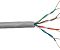 Фото-1 Кабель Neomax UTP Cat 6 305 м, серый, крупный план разреза оболочки; из серой внешней оболочки выведены четыре витые пары с бело-синими, бело-оранжевыми, бело-зелёными и бело-коричневыми жилами. Для страницы товара важно показать внутреннюю конструкцию и цвет оболочки.